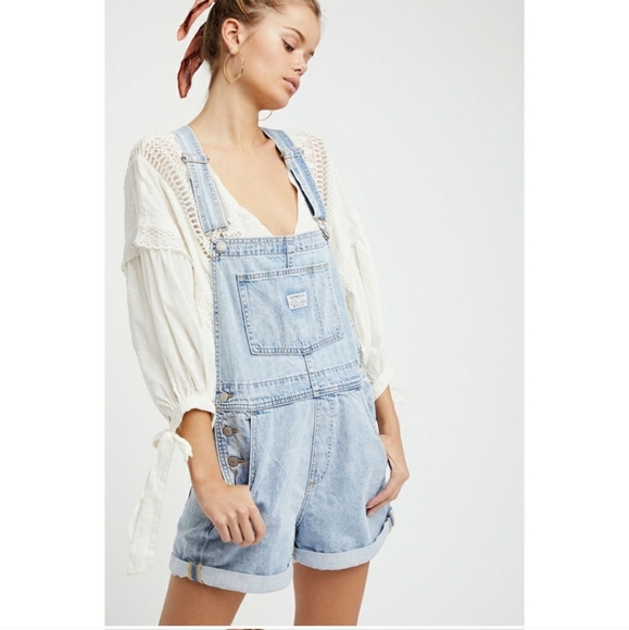 levis vintage denim shortalls